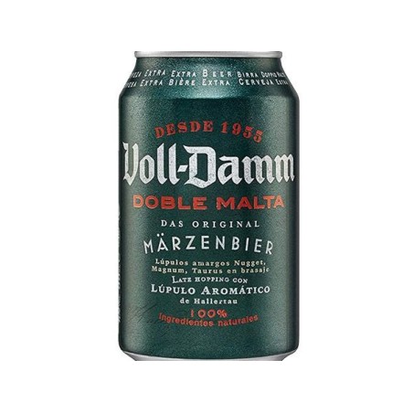 Cerveza en lata Estrella Voll Damm de 33 cl.